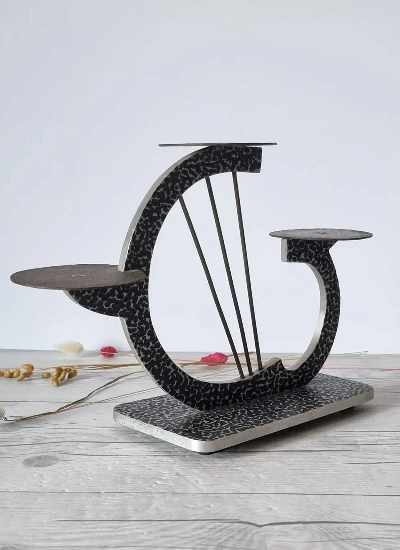 Brutalist Metal Cast Table Shelf, 1960s-1970s - Image 2