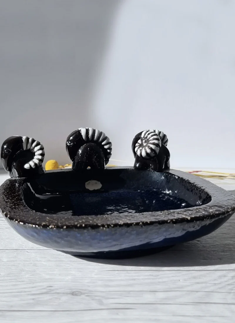 Hjordis Oldfors 1954-55 "Bockarna Bruse" Series Chamotte Dish