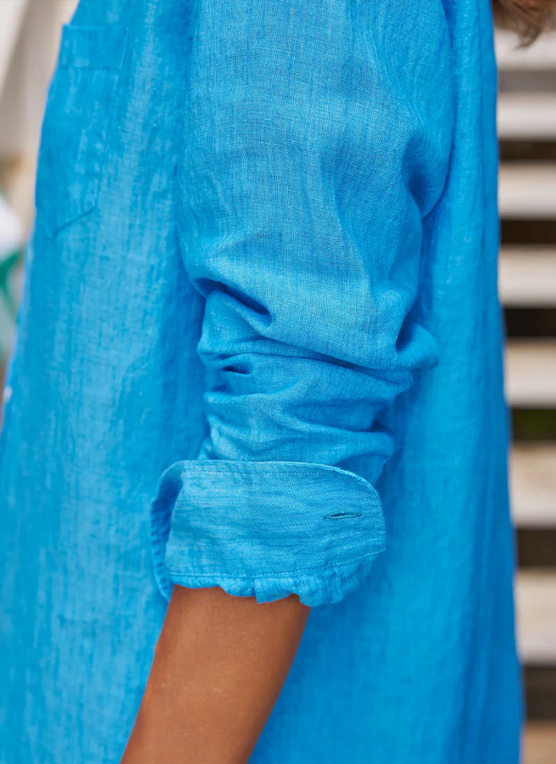 Mary Classic Linen Shirt Dress - Image 3
