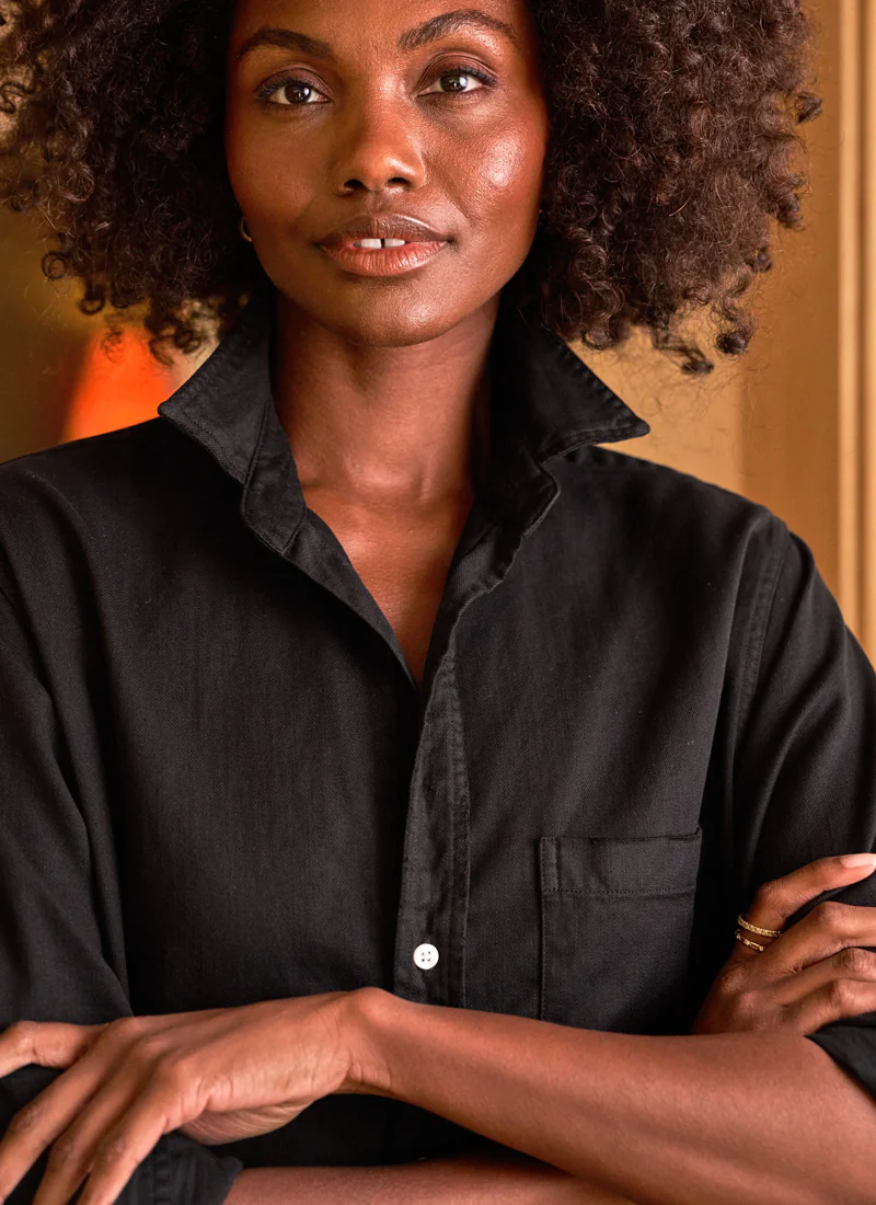 Rory Black Famous Denim Shirtdress - Image 4