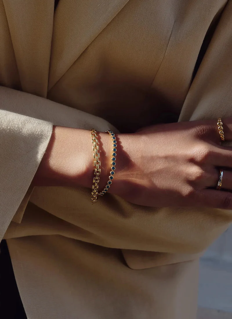 Timepiece Link Chain Bracelet Gold - Image 3