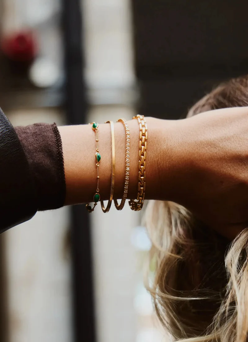 Timepiece Link Chain Bracelet Gold - Image 4