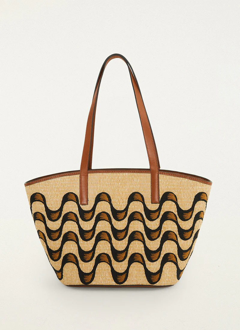 Raffia Basket Large Tote Bag