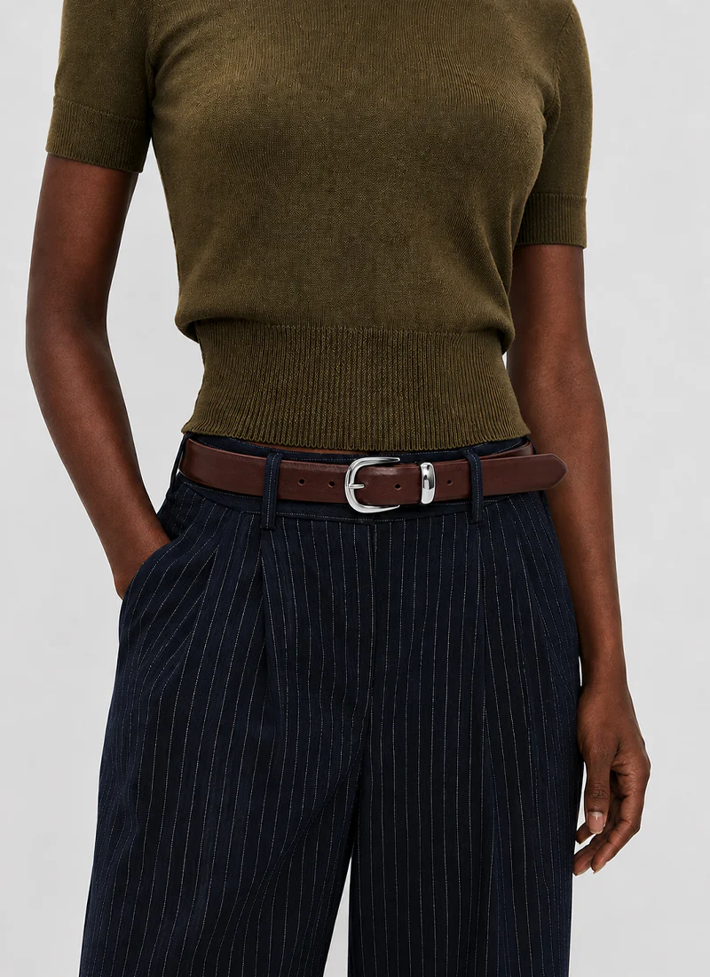 Harlow Smooth Calf Leather Belt - Image 2