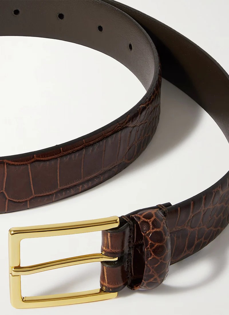 Kate Mock Croc Leather Belt - Image 3