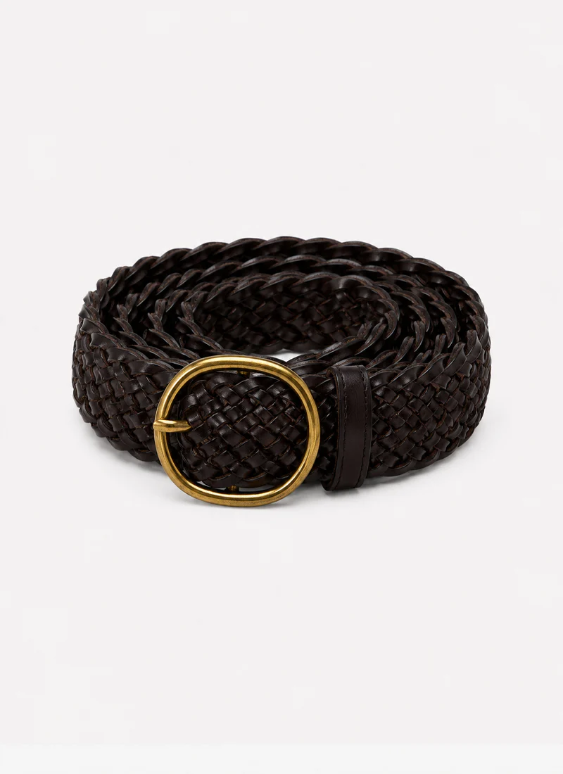 Weave Oval Buckle Belt