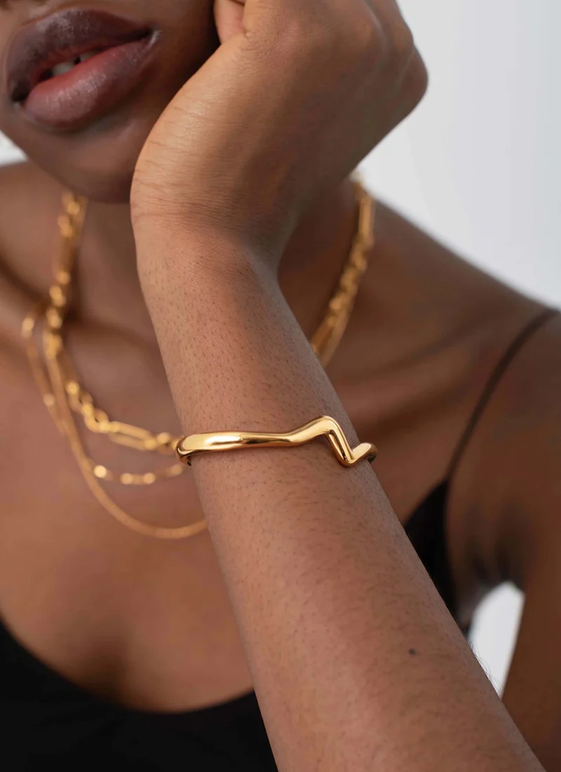 Molten Wave Cuff Bracelet