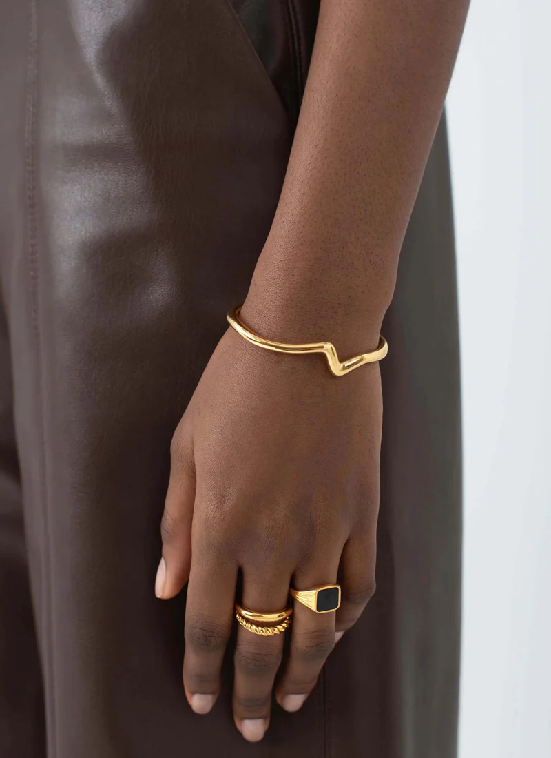 Molten Wave Cuff Bracelet - Image 2