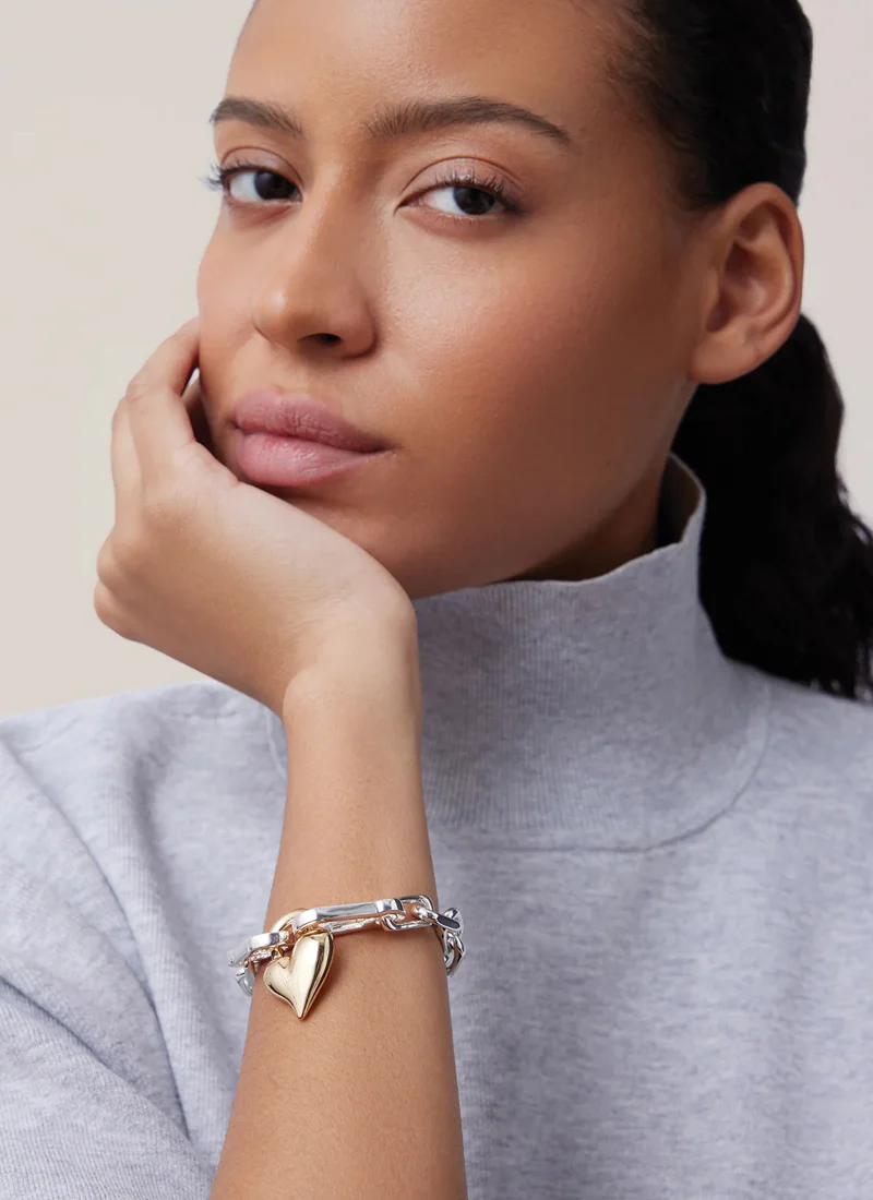 Padlock Heart Chain Bracelet