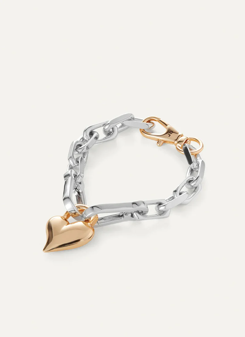 Padlock Heart Chain Bracelet - Image 3