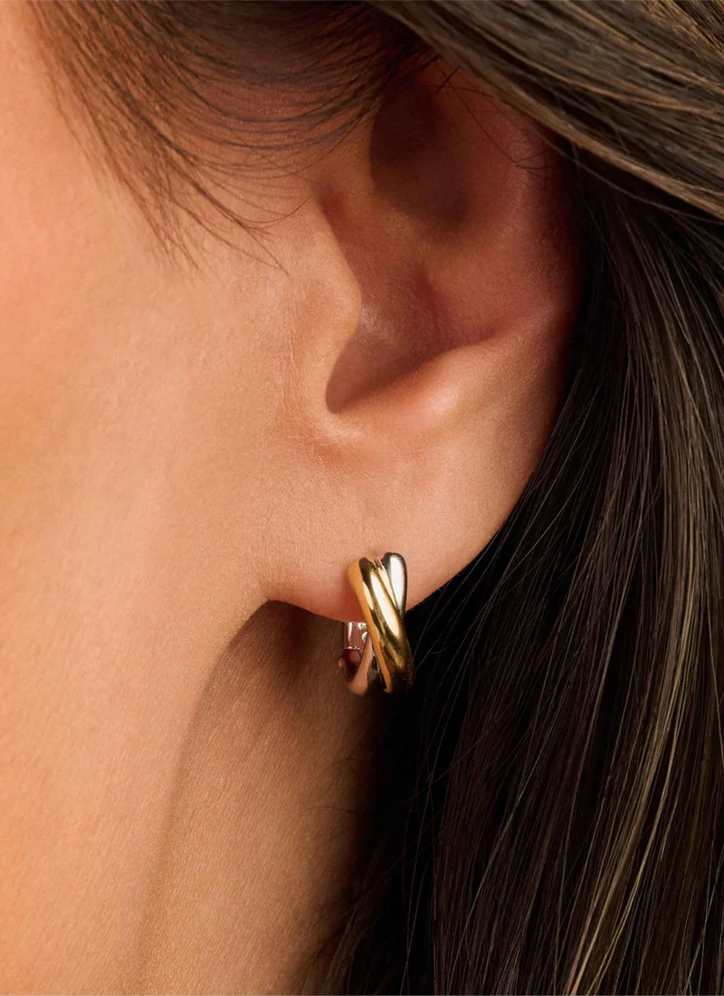 Stacked Bi Colour Earrings