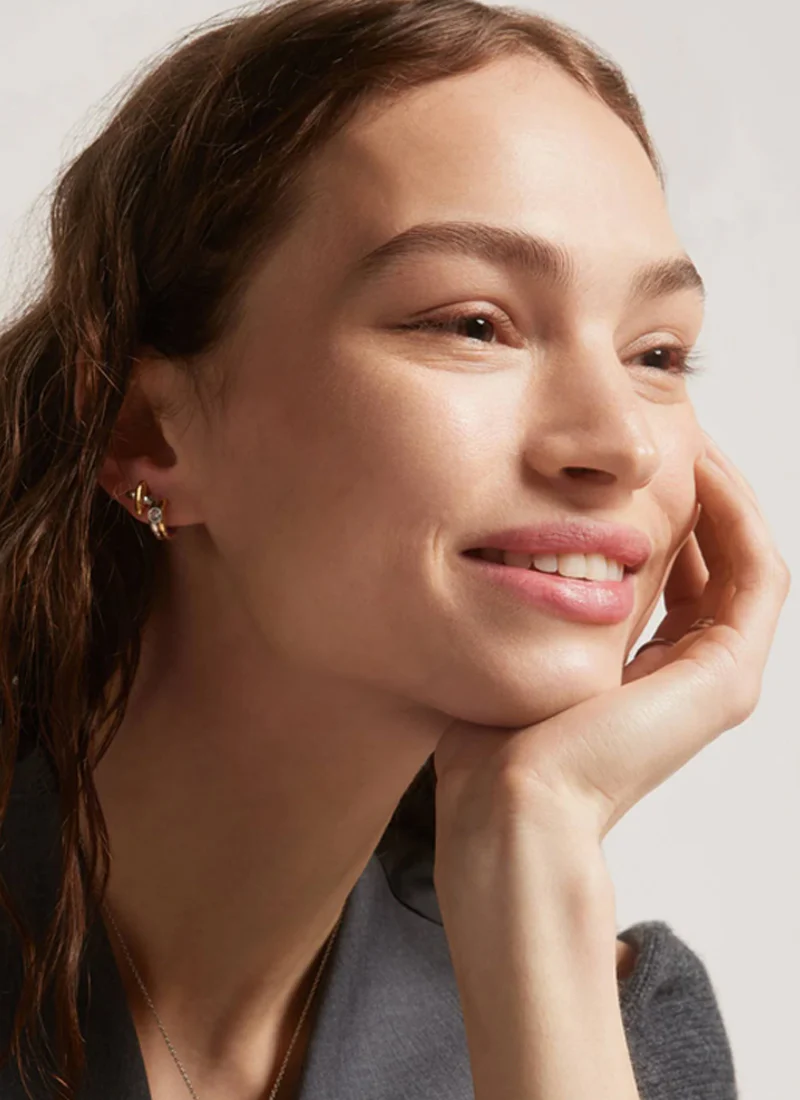 Cross Charm Studs - Image 3