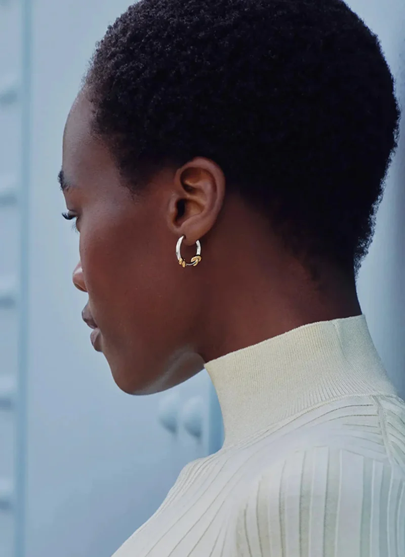 Lucy Williams Knot Small Hoop Earrings - Image 3
