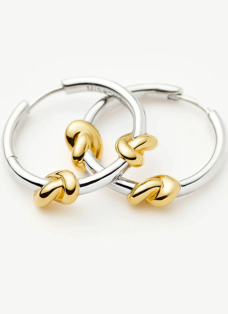 Lucy Williams Knot Small Hoop Earrings - Image 4