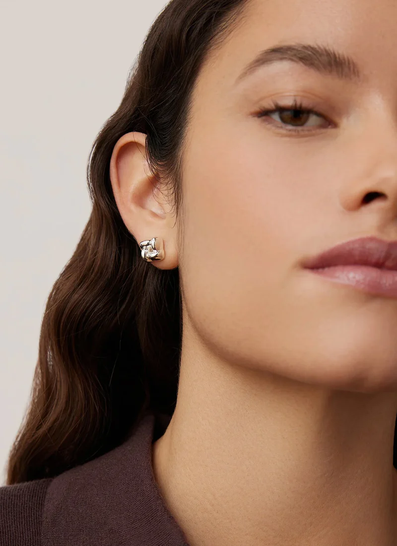 Mini Woven Square Earrings