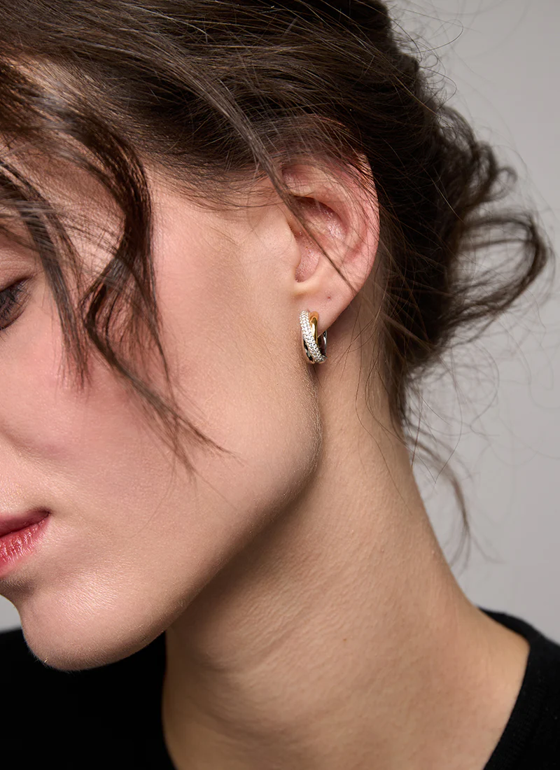Stacked Crystal Earrings - Image 2