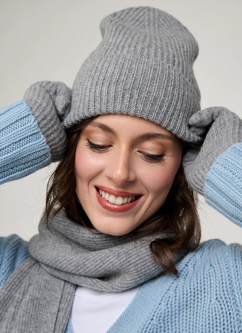 Cashmere Set - Glove & Beanie - Image 2