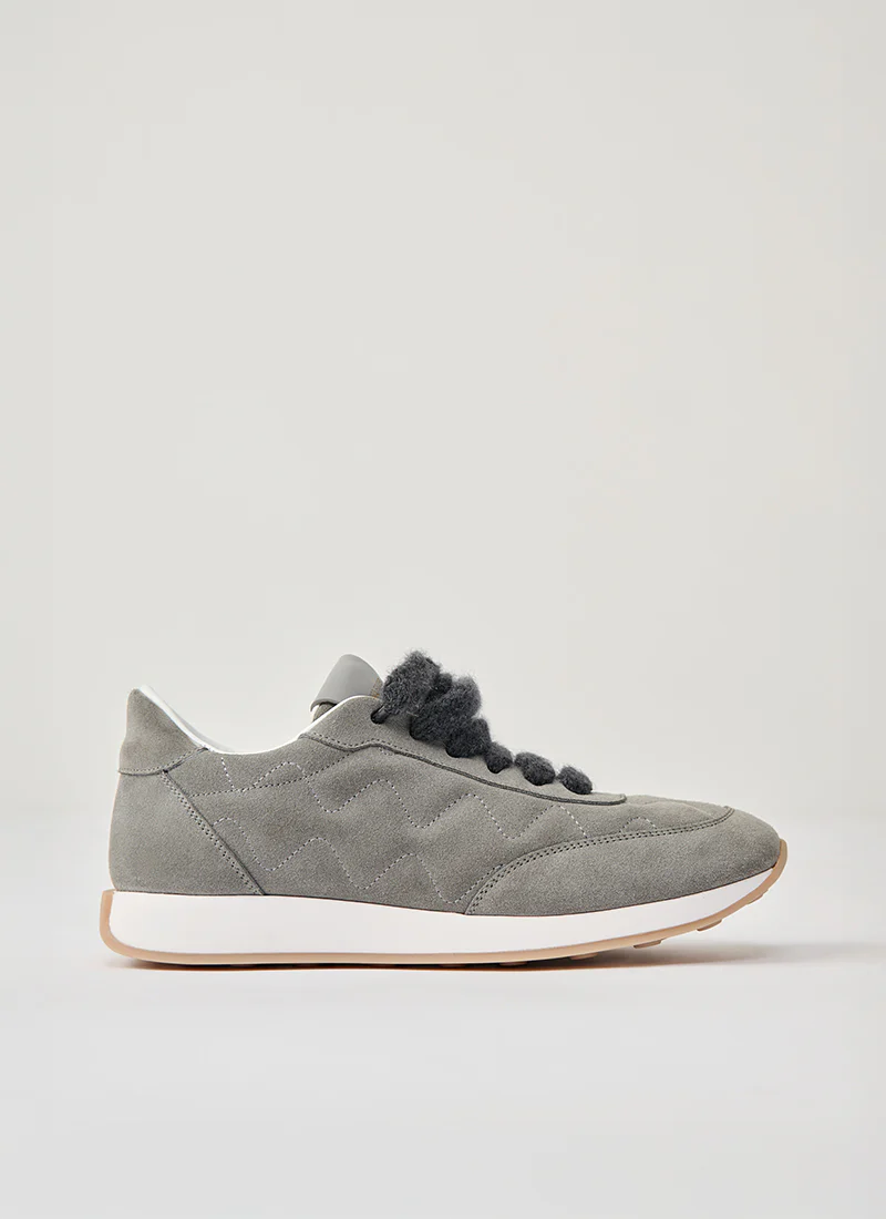 Suede And Filo Diamante Sneakers