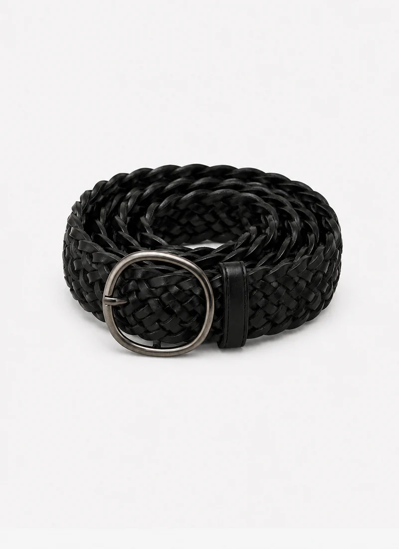 Weave Oval Buckle Belt