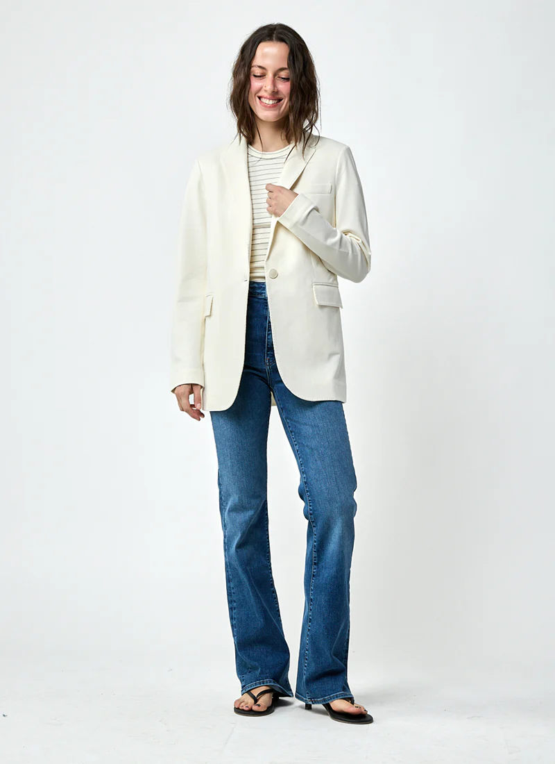 Felpina Melange Cotton Felpa Blazer - Image 3