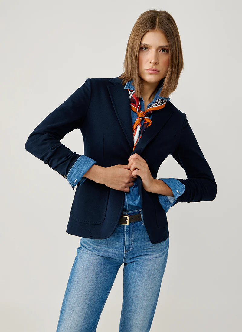 Fleece Light Dyed 2 Button Pocket Slim Fit Blazer - Image 5
