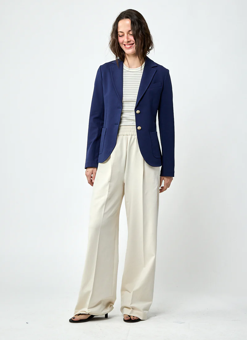 Giacca Cotton Felpa Slim Fit Short Blazer - Image 3