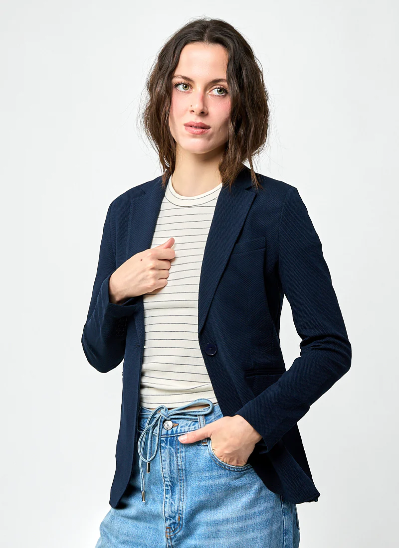 Giacca Oxford Slim Long Blazer
