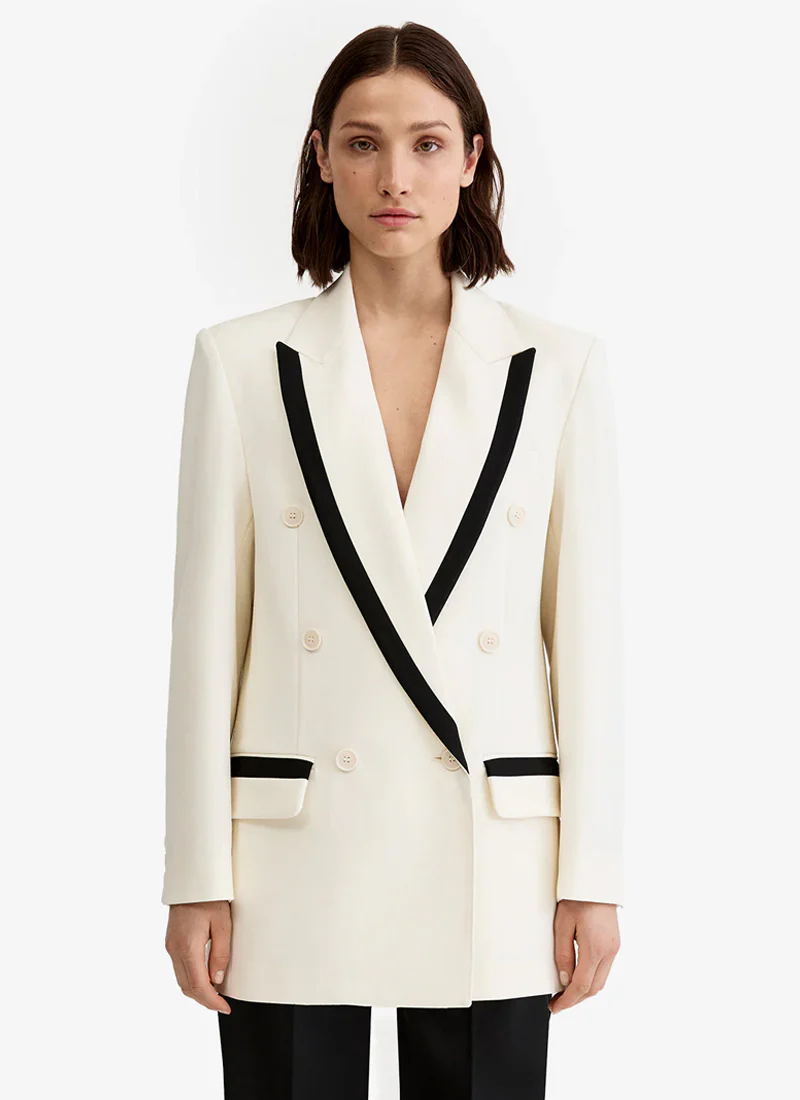 Taped DB Peaked Lapel Blazer