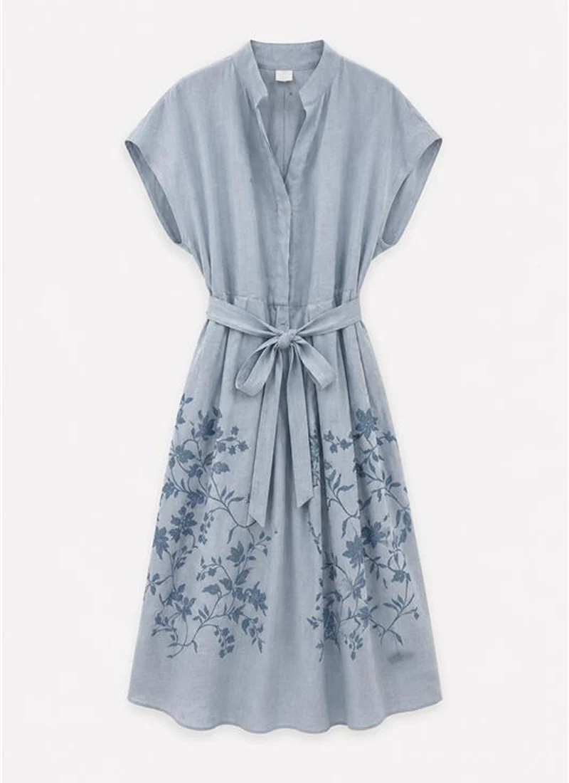 Linen Belted Dress