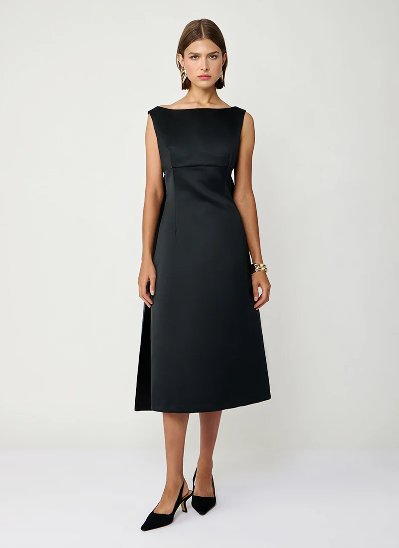 Cape Back Midi Dress
