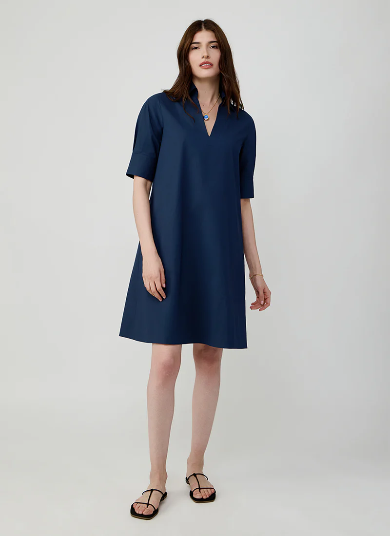 Nicla Short Sleeve V-Neck Dress