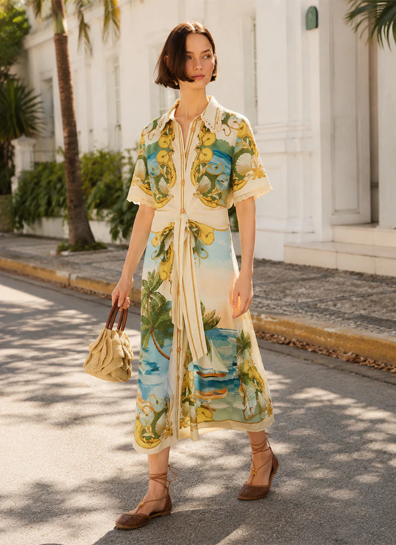 Royal Sea Midi Dress