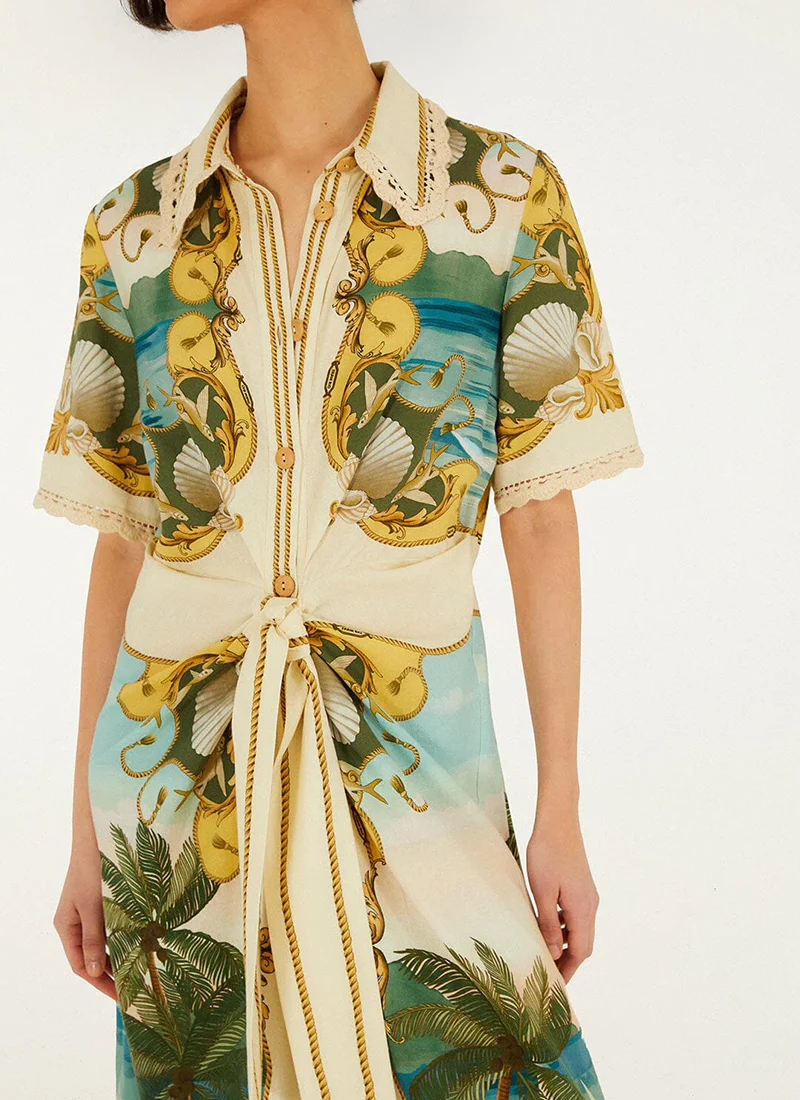 Royal Sea Midi Dress - Image 3