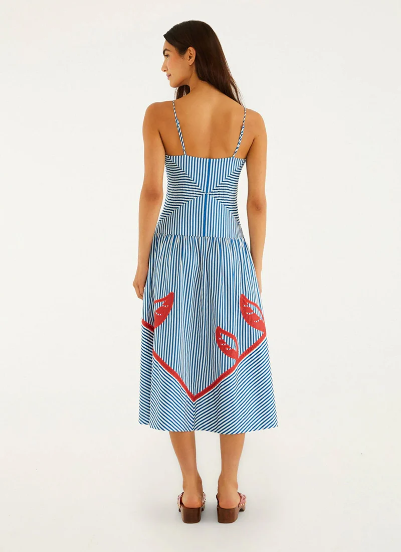 Sky Stripes Midi Dress - Image 2