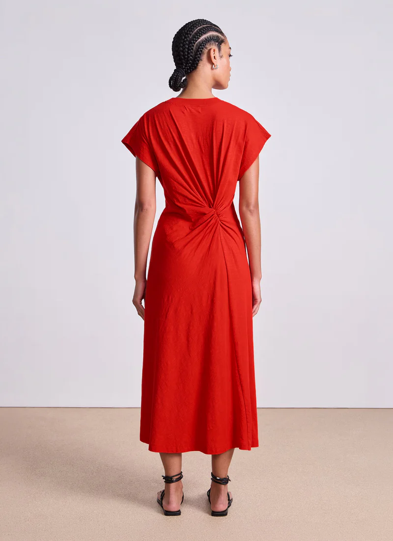 Volta Twist Cotton Midi Dress - Image 2