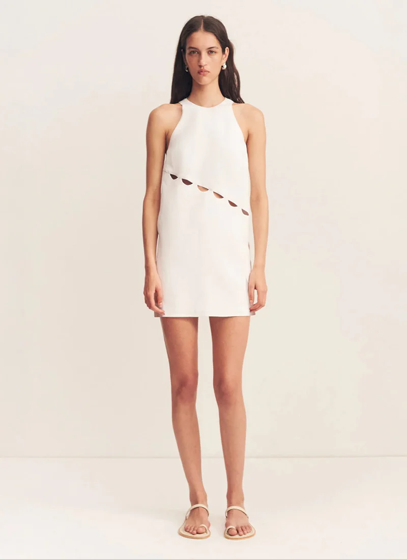 Birdie Scallop Mini Dress