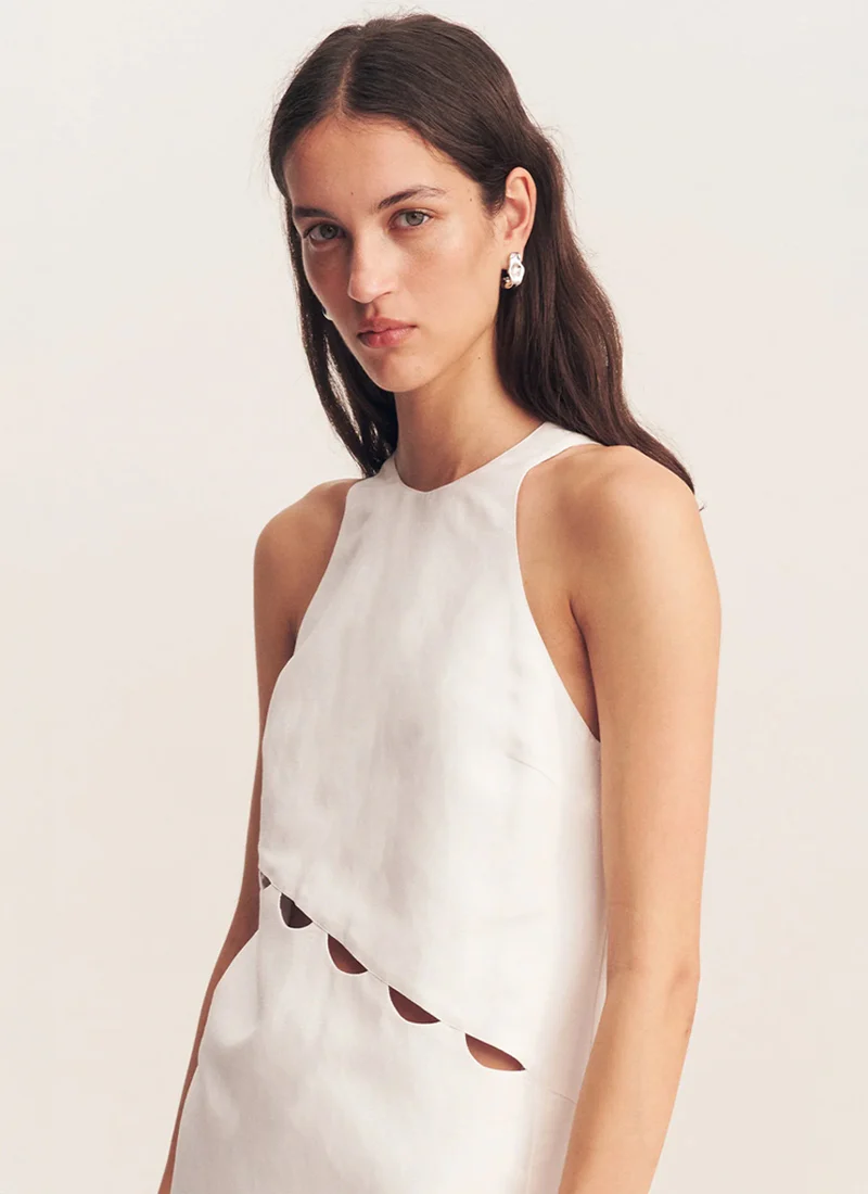 Birdie Scallop Mini Dress - Image 2