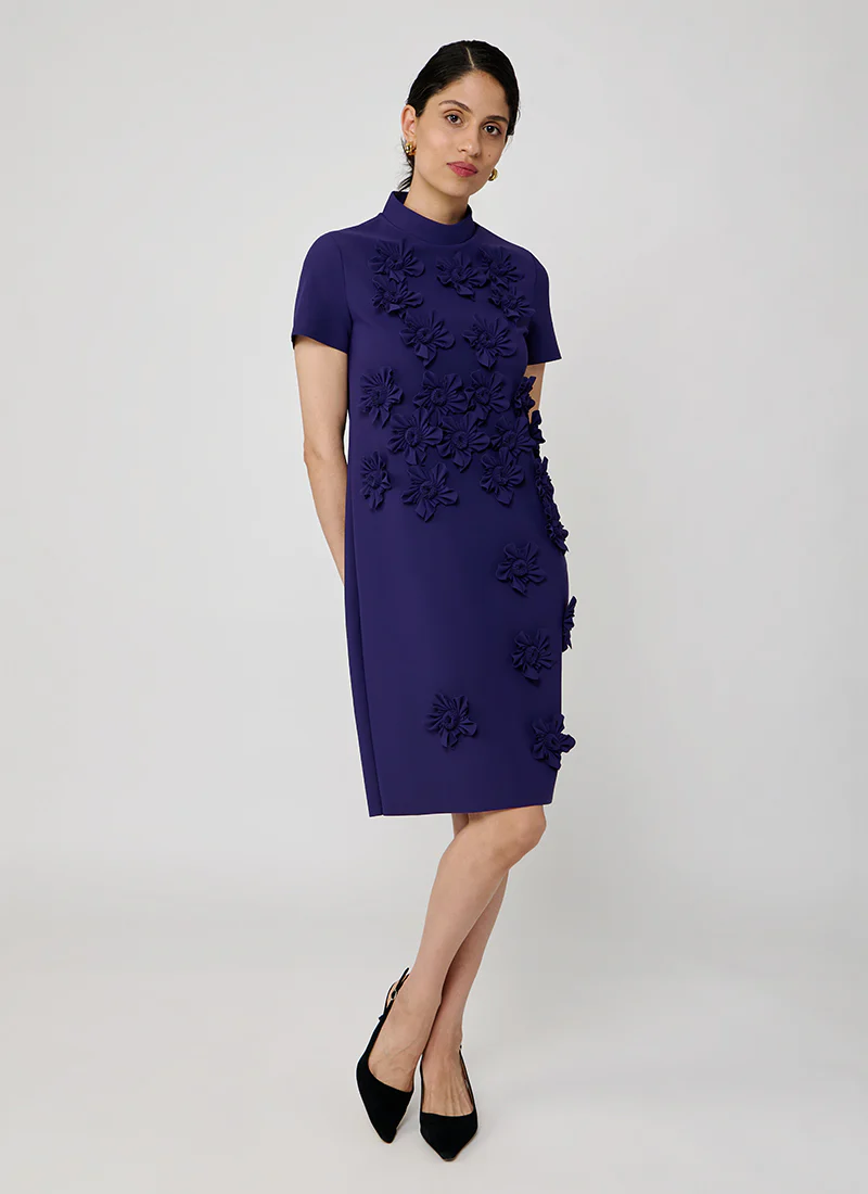 Grier Floral Applique Shift Dress