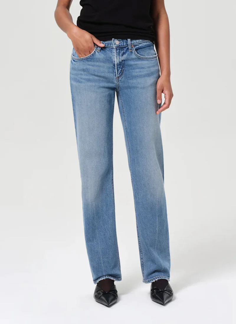 Low Rise Slim Straight Leg Jeans