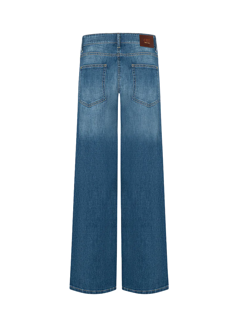 Baggy Asymmetrical Wide Leg Jeans - Image 6