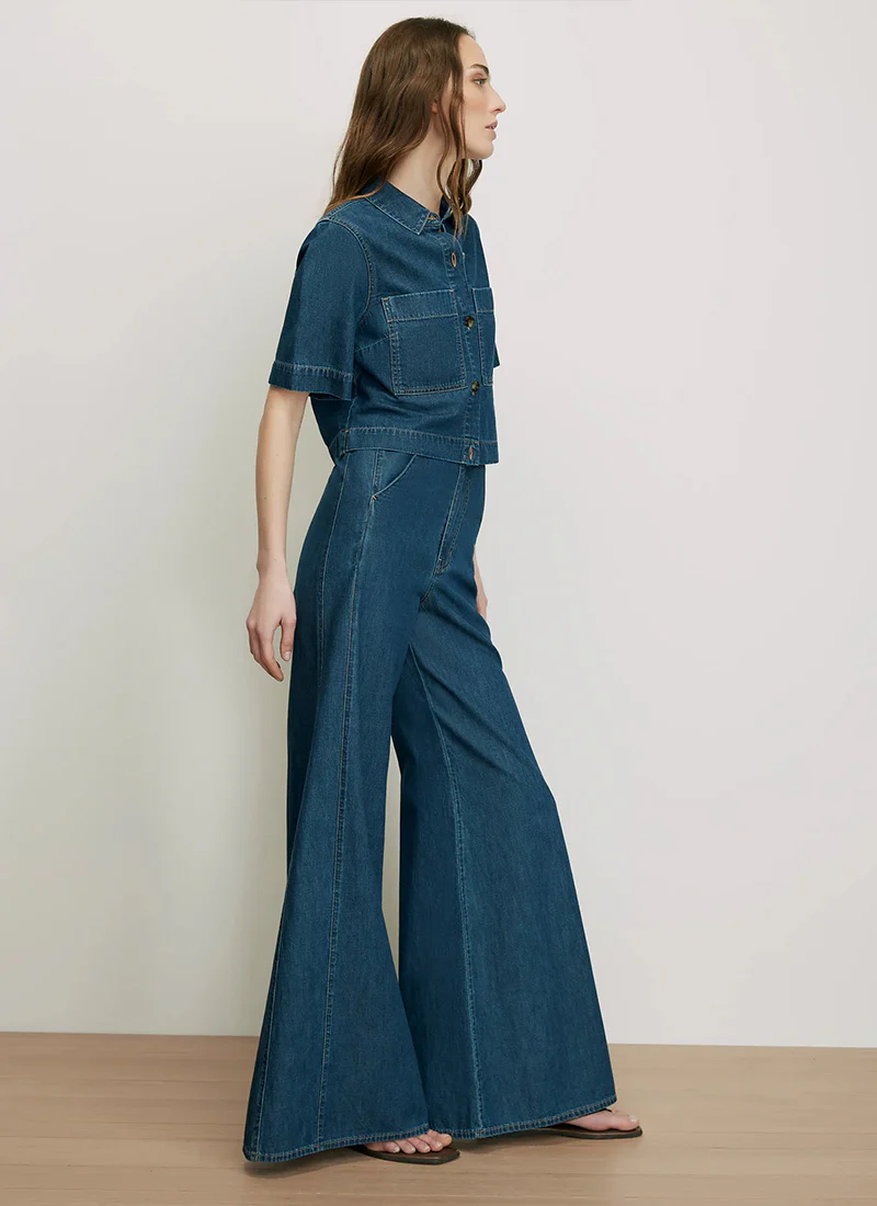 Digby Wide-Leg Chambray Pant - Image 3