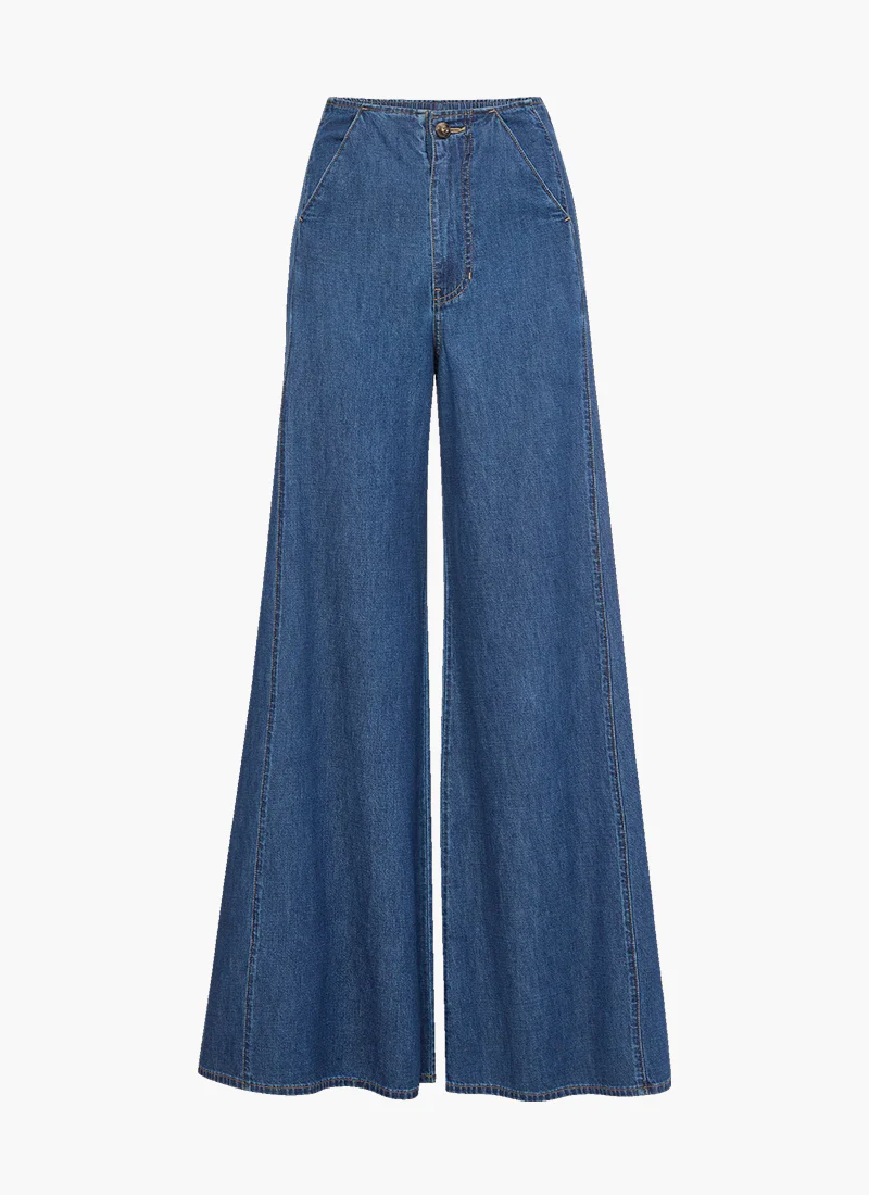 Digby Wide-Leg Chambray Pant - Image 6