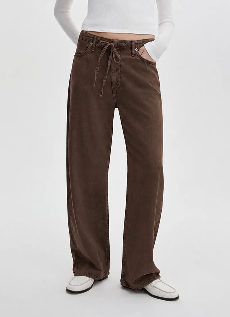 Featherweight Phoebe Drawstring Wide-Leg Jeans