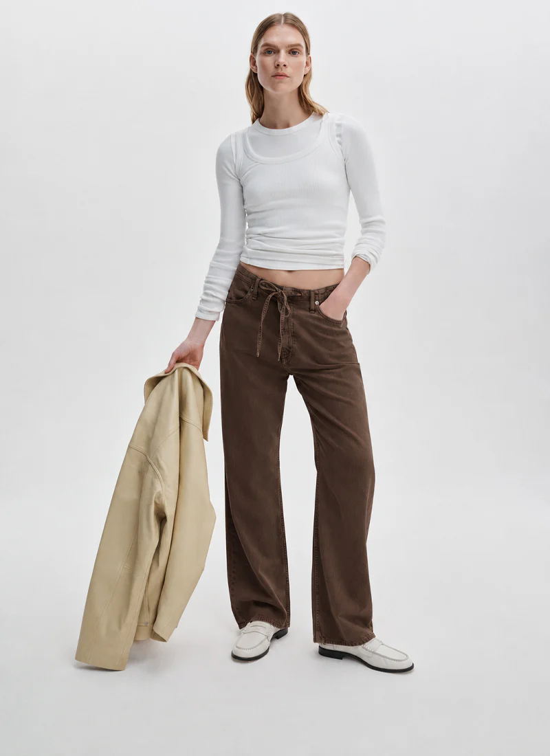 Featherweight Phoebe Drawstring Wide-Leg Jeans - Image 2
