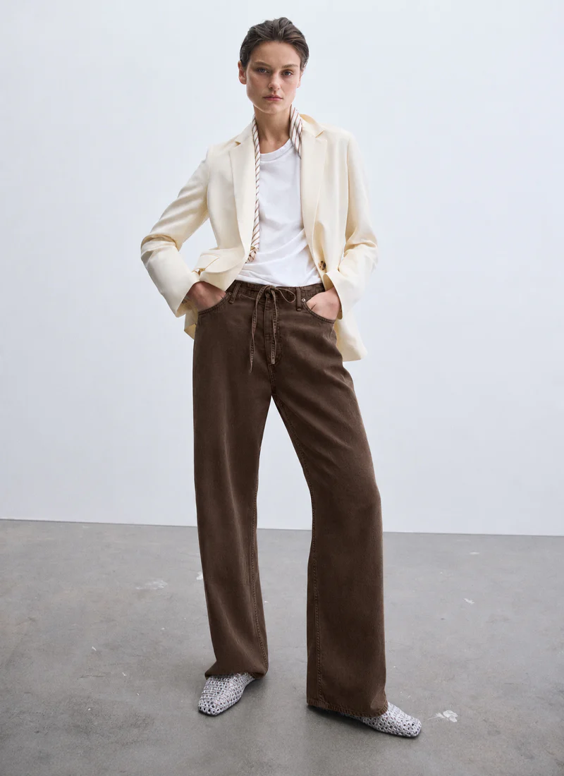 Featherweight Phoebe Drawstring Wide-Leg Jeans - Image 5