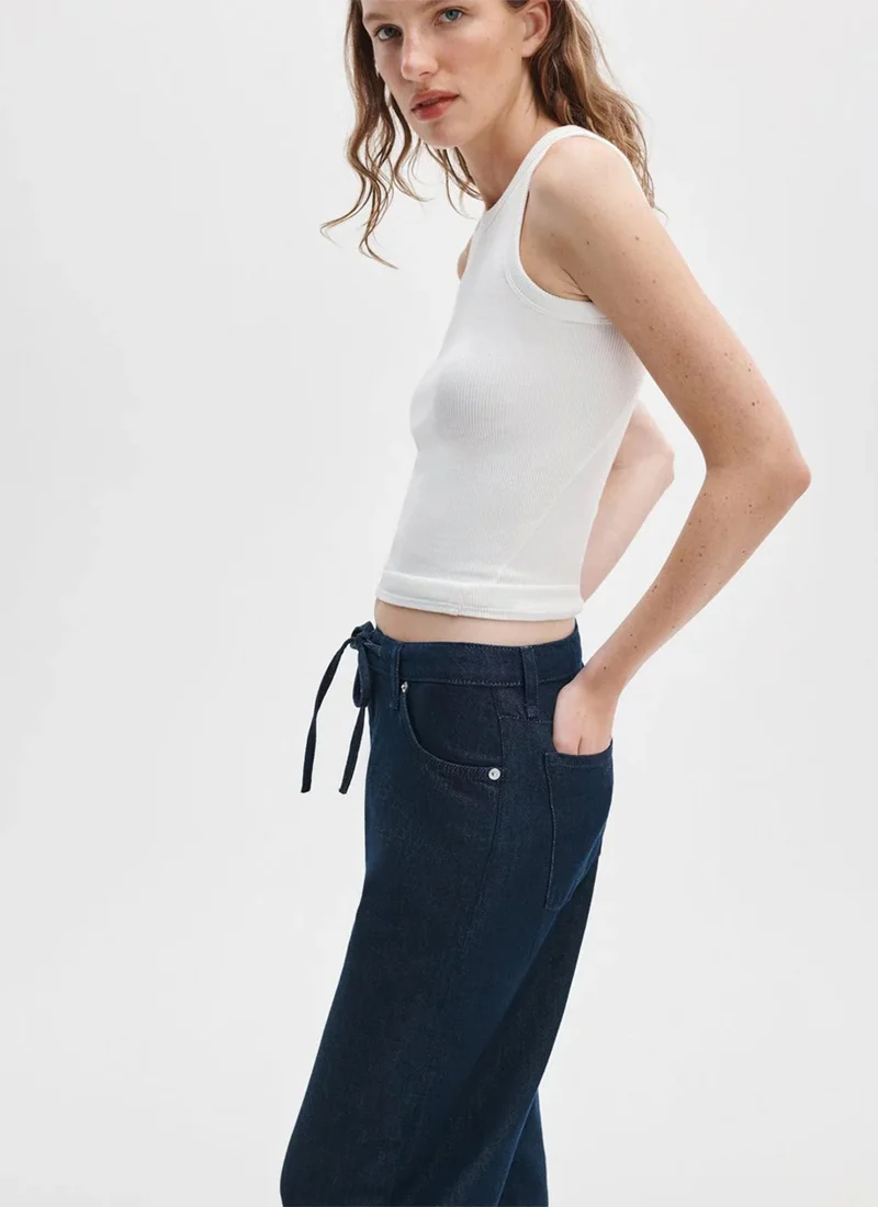 Featherweight Phoebe Drawstring Wide-Leg Jeans - Image 4
