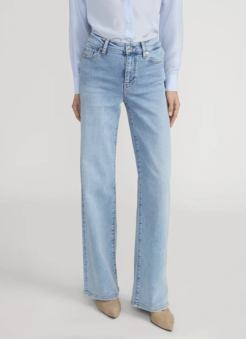 Le Slim Palazzo Wide Leg Flare Jeans