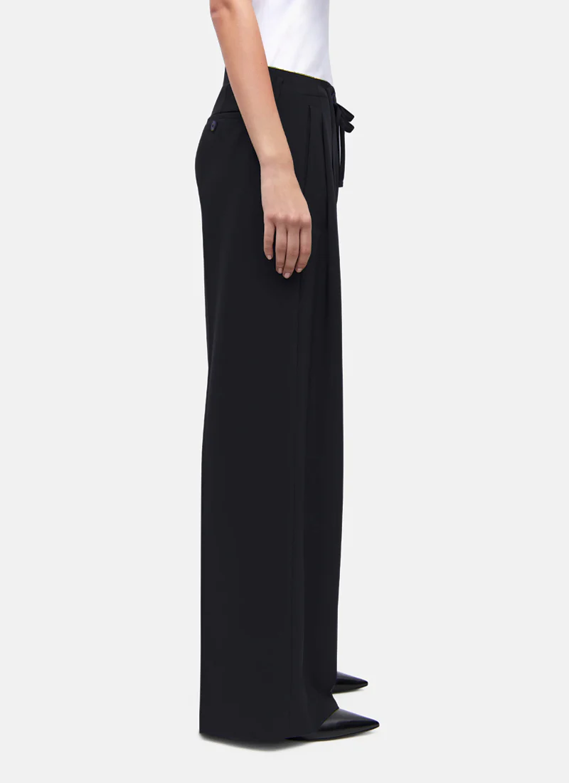 Addison Wide Leg Drawstring Pleat Trouser - Image 2