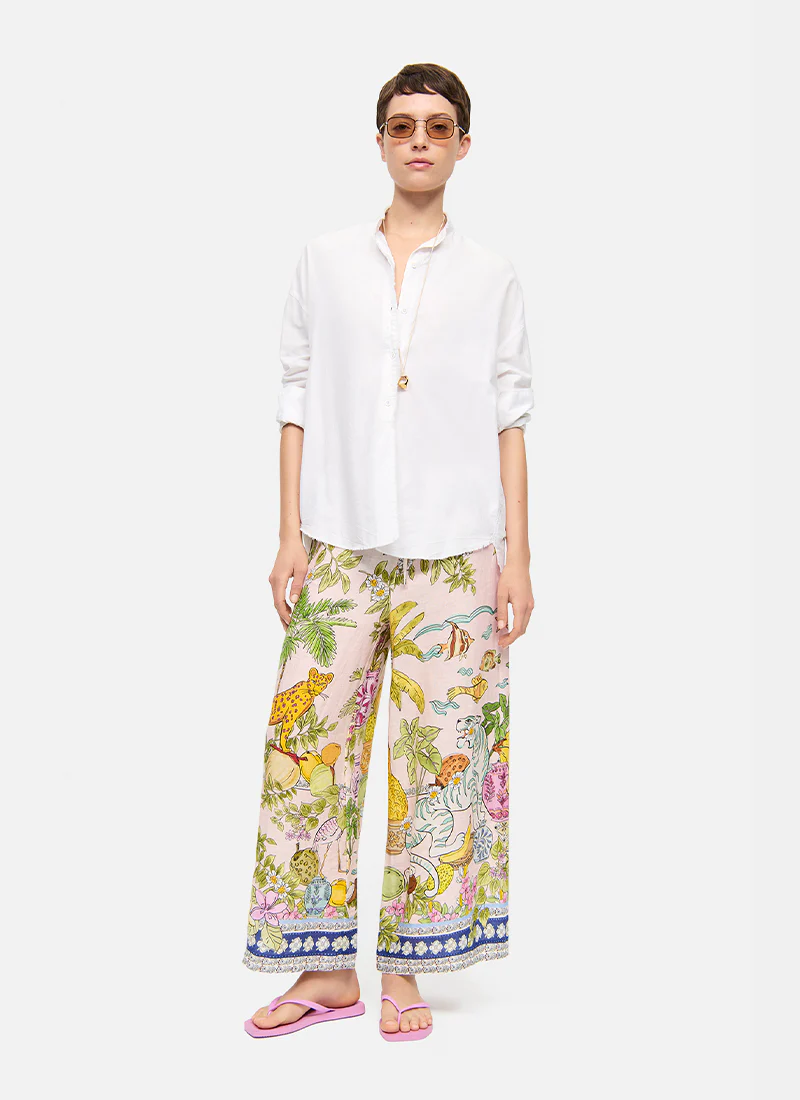 Candice Plain Linen Pants - Image 4