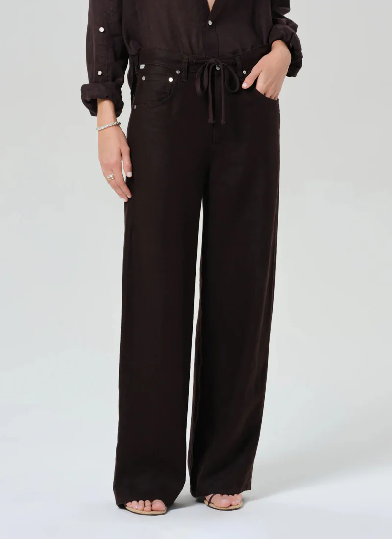 Brynn Drawstring Linen Trouser